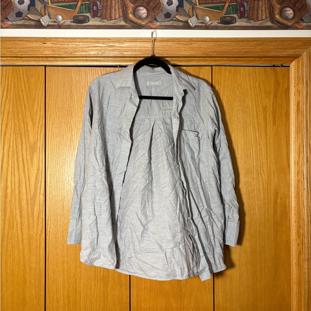 Everlane Gray Button-Up Shirt